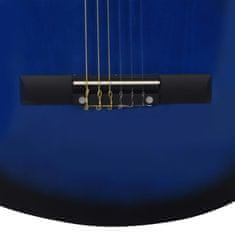 shumee Folková akustická kytara s výřezem ekvalizér a 6 strun modrá