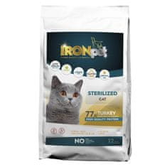 IRONpet Cat Sterilized Turkey (Krůta) 12 kg