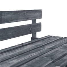 shumee Zahradní lavice z palet dřevo šedá