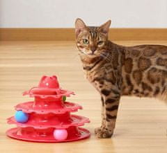 ZOO MIX Hračka pro kočky - Červená věž s míčky