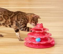 ZOO MIX Hračka pro kočky - Červená věž s míčky