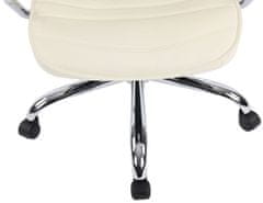 Sortland Kancelářská židle Rako - pravá kůže | krémová