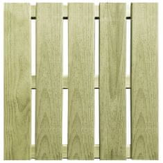 Greatstore 12 ks Terasové dlaždice 50 x 50 cm dřevo zelené