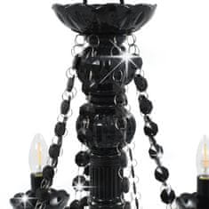 shumee Lustr s korálky černý 8 x žárovky E14