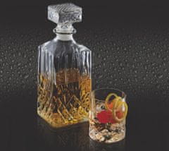 BarCraft Karafa a skleničky na rum a whisky broušená 900 ml a 4 x 200 ml, BarCraft