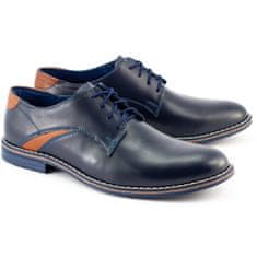 LUKAS Elegantní pánská obuv 253LU navy blue velikost 46