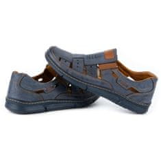 KENT Pánská prolamovaná obuv 601 na léto tmavě modrá velikost 45