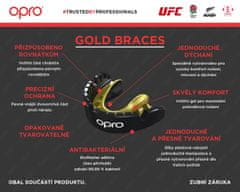 Opro boxerský chránič Gold Braces - rovnátka, černá/zlatá