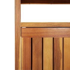 shumee Zahradní konzolový stůl 80 x 35 x 75 cm masivní akáciové dřevo