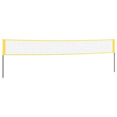 shumee Badmintonová síť žlutá a černá 600 x 155 cm PE tkanina