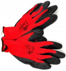 STALCO Ochranné polyesterové rukavice S-latex velikost 9