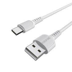 Borofone Kabel USB typ C 1m, 2A - Borofone Easy BX16 bílý