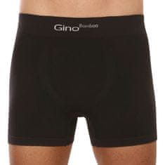 Gino Pánské boxerky bezešvé bambusové černé (54004) - velikost XL