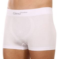 Gino Pánské boxerky bezešvé bambusové bílé (53004) - velikost M