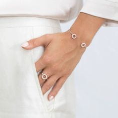 SIF JACOBS Stříbrný minimalistický prsten s kubickými zirkony Biella SJ-R337-CZ (Obvod 55 mm)