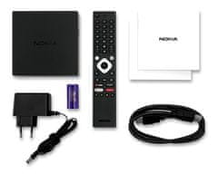 Nokia android box 8010/ 4K Ultra HD/ NETFLIX/ 02 TV/ HDMI/ USB 3.0/ USB-C/ USB 2.0/ BT/ Wi-Fi/ LAN/ Android TV 11/ černý