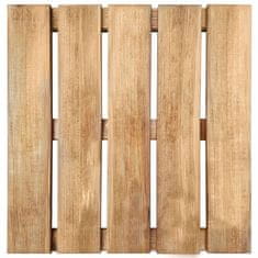 Greatstore 12 ks Terasové dlaždice 50 x 50 cm dřevo hnědé