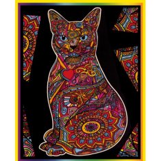 Colorvelvet Colorvelvet Sametový obrázek Kočka 47x35cm
