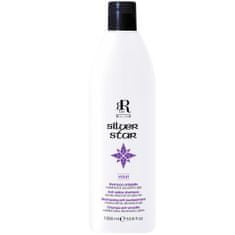 RR Line Silver Star Violet Shampoo - šampon na vlasy, který odstraňuje žluté odstíny, pro blond, zesvětlené, šedé a melírované vlasy, 1000ml
