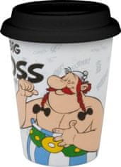 Mugshop Asterix a Obelix Hrnek porcelánový cestovní s víčkem 420 ml - Obelix Big Boss
