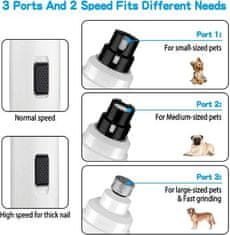 HARLEY® Nůžky na nehty pro psy a kočky s bateriemi, 2 rychlosti pro bezbolestné stříhání nehtů - PETGRIND