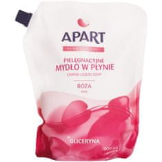 Apart Caring Liquid Soap Rose - pečující, krémové tekuté mýdlo na ruce s vůní růže, zásoba k doplnění, nezpůsobuje podráždění, 900ml