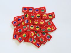 Domino Grafika - červený kámen, Graphics 05, 28 hracích kostek