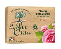 Le Petit Olivier Soap 100g Extra jemné mýdlo Růže