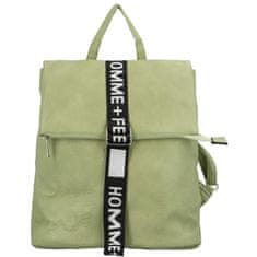 Sara Moda Trendový dámský koženkový batoh Pelias, pastelově zelená