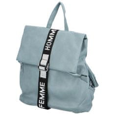 Sara Moda Trendový dámský koženkový batoh Pelias, pastelově modrá