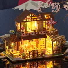 HABARRI DIY miniaturní domeček - stavebnice modelu - dřevo - pro panenky - LED