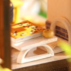HABARRI DIY miniaturní domeček - stavebnice modelu - dřevo - pro panenky - LED