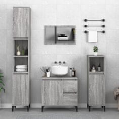 Greatstore Koupelnová skříňka šedá sonoma 30x30x100 cm kompozitní dřevo