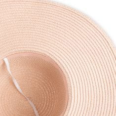 Aleszale Dámský slaměný klobouk na léto - růžová