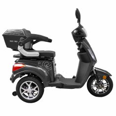RACCEWAY Elektrický tříkolový vozík VIA-MS09, černý lesklý
