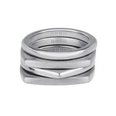 Breil Moderní sada ocelových prstenů New Tetra TJ301 (Obvod 54 mm)