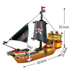 Cogo stavebnice Piráti - Pirátská bárka kompatibilní 308 dílů
