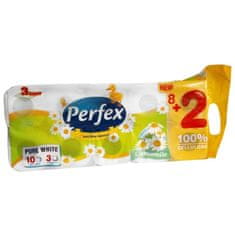 Perfex Toaletní papíry Perfex - třívrstvý / s vůní heřmánku / 120 útržků / 10 ks