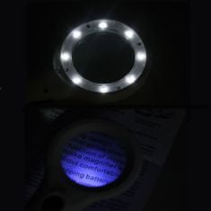 Verkgroup Lupa na čtení s LED a UV osvětlením (4x) V-09064