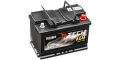 A-tech 60Ah AGM baterie START-STOP, 680A, pravá A-TECH AGM 242x175x190 56002