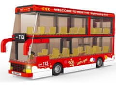 Wange Wange stavebnice Vyhlídkový autobus dvoupatrový kompatibilní 436 dílů