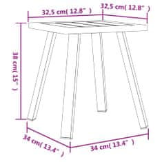 Vidaxl Zahradní stolek antracitový 34 x 34 x 38 cm ocel