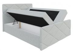 Veneti Postel s matrací a roštem HALKA - 180x200, šedomodrá 1 + topper ZDARMA