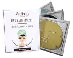 Brazil Keratin Set pěstících masek na obličej (Beauty Skin Mask Set) 3 ks