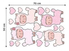 Dimex - dekorační nálepky na zeď Růžové lamičky - 50 x 70 cm
