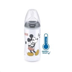 Manuka Health Kojenecká láhev na učení NUK Disney Mickey s kontrolou teploty 300 ml šedá