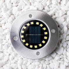 LUMILED 6x Solární zahradní lampa LED do zeme HELIS 16×LED 1W 4000K Neutrální bílá