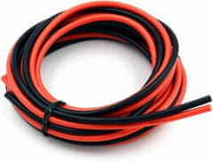 YUNIQUE GREEN-CLEAN Silikonový kabel 12 AWG Flexibilní elektrický vodič 5 metrů [2,5 m černý a 2,5 m červený] Pocínovaný měděný drát Vysoká teplotní odolnost