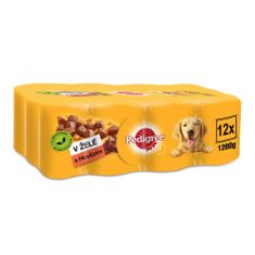 Pedigree konzerva hovězí v želé pro dospělé psy 12 x 1,2 kg