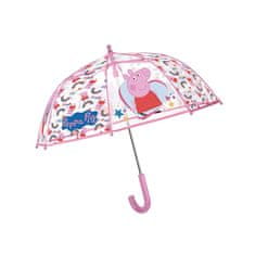 Perletti Dívčí deštník PEPPA PIG transparent